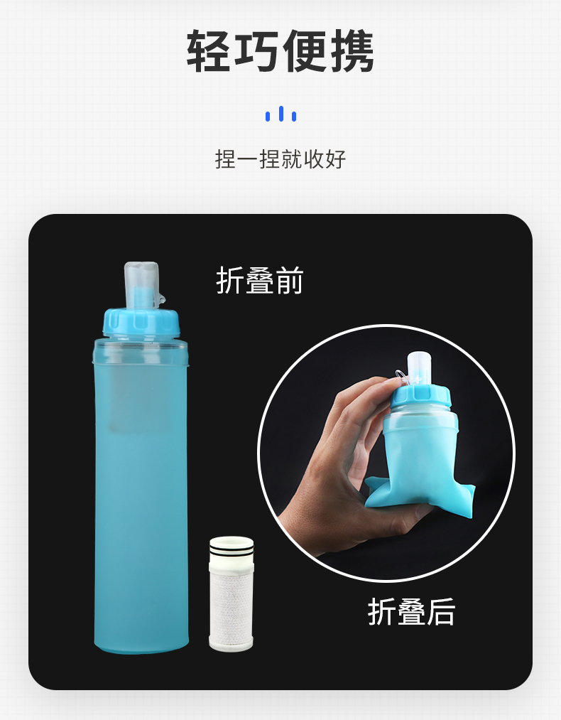 undefined 全球优选——户外饮水神器 ▎国际认证超强芯 可折叠 可过滤 可除菌(图5)