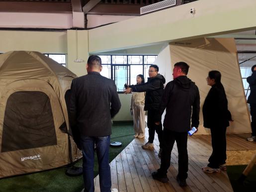 海盐县南北湖风景区领导一行到露营之家金华全球供应链贸易中心考察交流调研(图7)